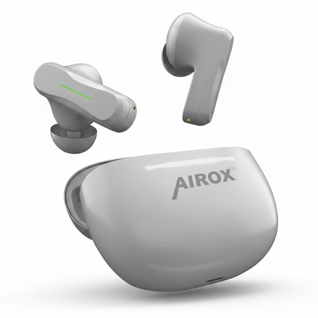 AIROX TWS Earbuds LED Green Accent