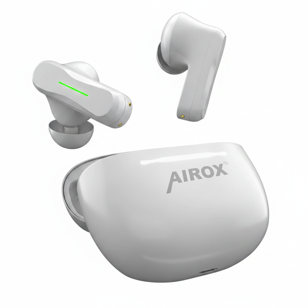 AIROX Earbuds LED - White BG