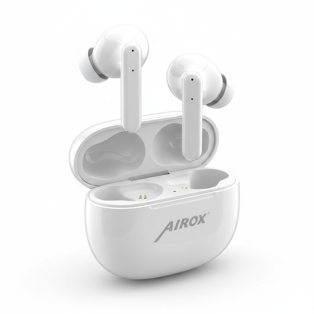 AIROX Earbuds Open Case - White BG