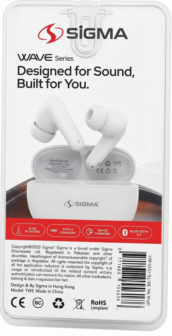 Sigma Wave TWS Earbuds T8