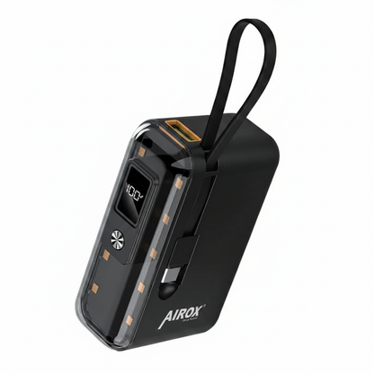 AIROX Power Bank side angle view white background