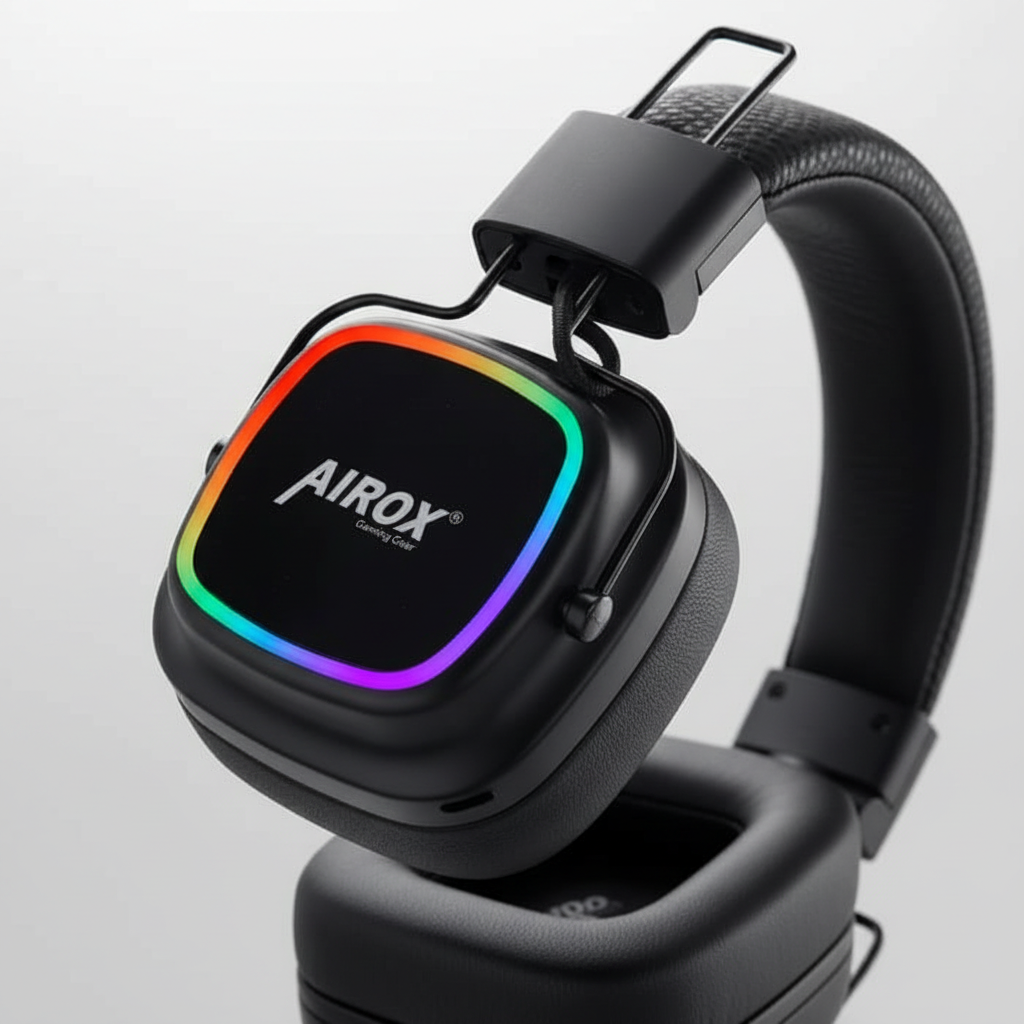 AIROX RGB Wireless Headphones - Ear Cup Close-up